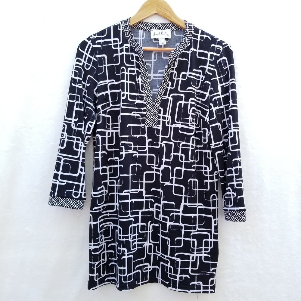 Joseph Ribkoff Geometric Tunic Shirt - Size 8